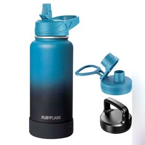 Ruby Flask 6p Water bottle hot cold 3 types of lids
